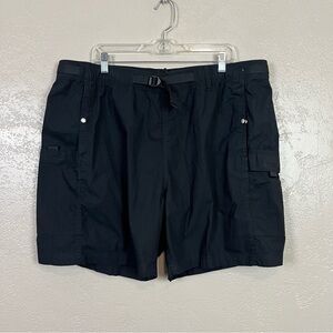 The North Face Shorts Mens Size XXL Black Cargo Adjustable Waist Hiking Outdoors